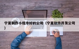 双鸭山宁夏制作小程序好的公司（宁夏软件开发公司）